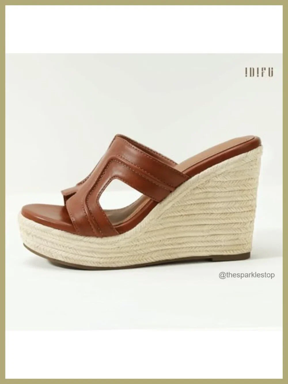 Wedge Sandals for Women Platform Espadrille Slides Slip On Open Toe H-Strap